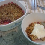 Breakfast Rhubarb Granola Crisp
