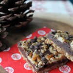 Chocolate Pretzel Crumb Bars + My First Cookie Exchange